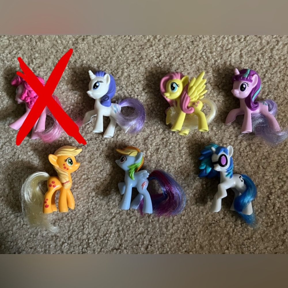 lot of 6 g4 my little pony mcdonald’s toys - collector owned